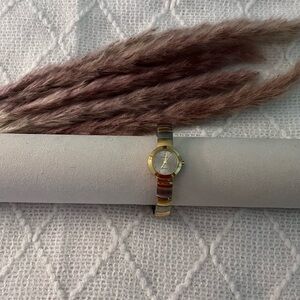 Gold & Silver Two-tone Quartz‎ Cuff Watch